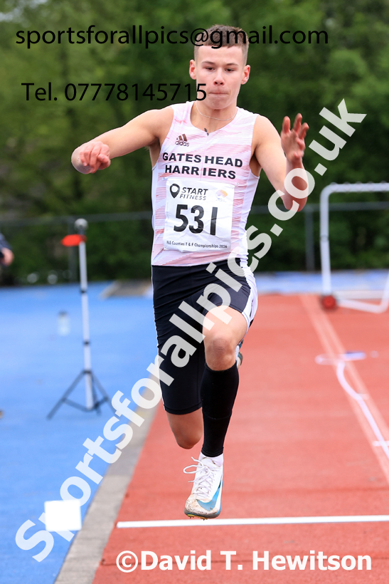 Triple Jumb, 2026 North Eastern Track and Field Champs, Shildon, County Durham. Photo: David T. Hewitson/Sports for All Pics